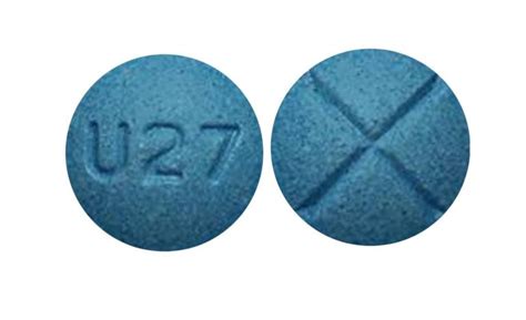ROUND BLUE U27 View Drug Global Pharmaceuticals, Division of Impax Laboratories Inc. Dextroamphetamine Saccharate, Amphetamine Aspartate, Dextroamphetamine Sulfate and Amphetamine Sulfate - 24 HR Amphetamine ...